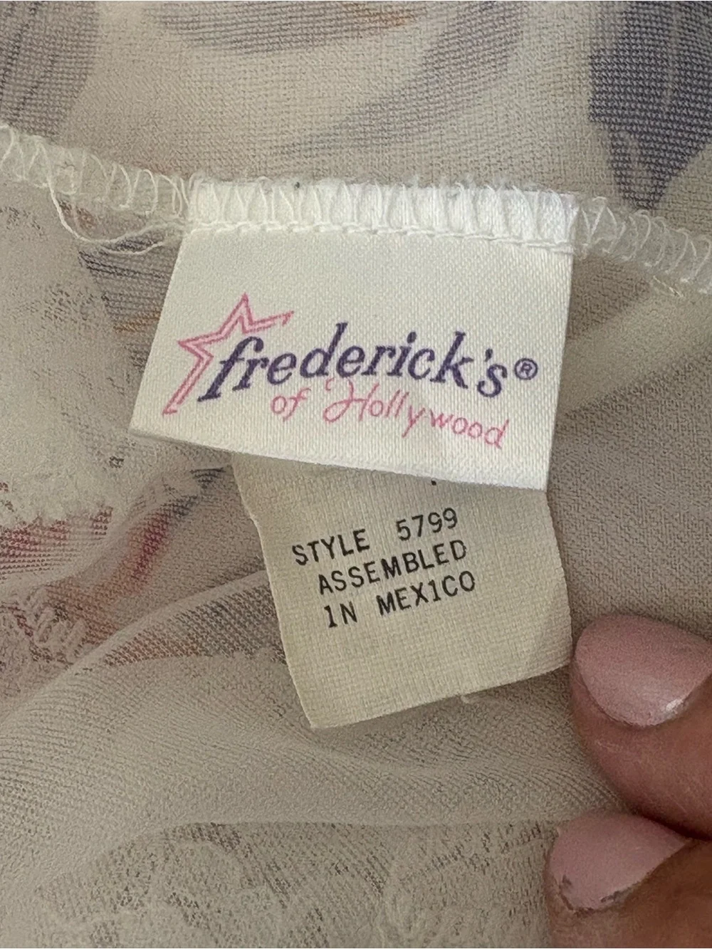 Frederick's of Hollywood Sheer White Lace Bed Jacket M